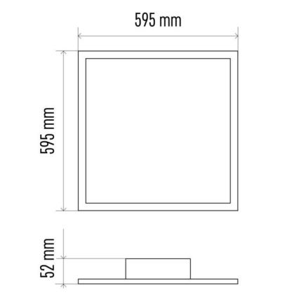 Plafón LED regulable LED/40W/230V + mando a distancia cuadrado 2700K-6000K