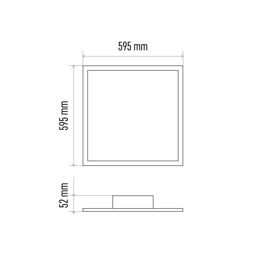Plafón LED regulable LED/40W/230V + mando a distancia cuadrado 2700K-6000K