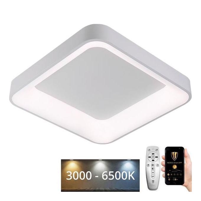 Plafón LED regulable LED/45W/230V 3000-6500K blanco + control remoto