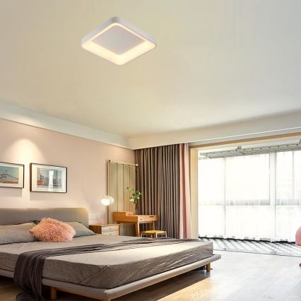 Plafón LED regulable LED/45W/230V 3000-6500K blanco + control remoto
