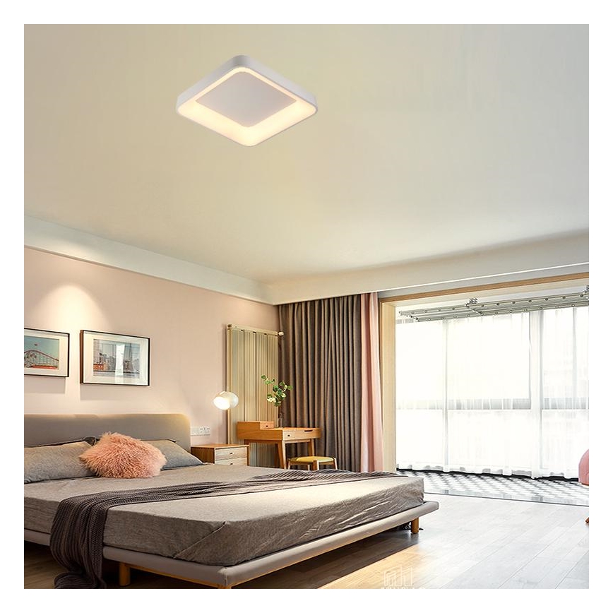 Plafón LED regulable LED/45W/230V 3000-6500K blanco + control remoto