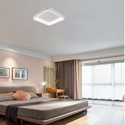 Plafón LED regulable LED/45W/230V 3000-6500K blanco + control remoto
