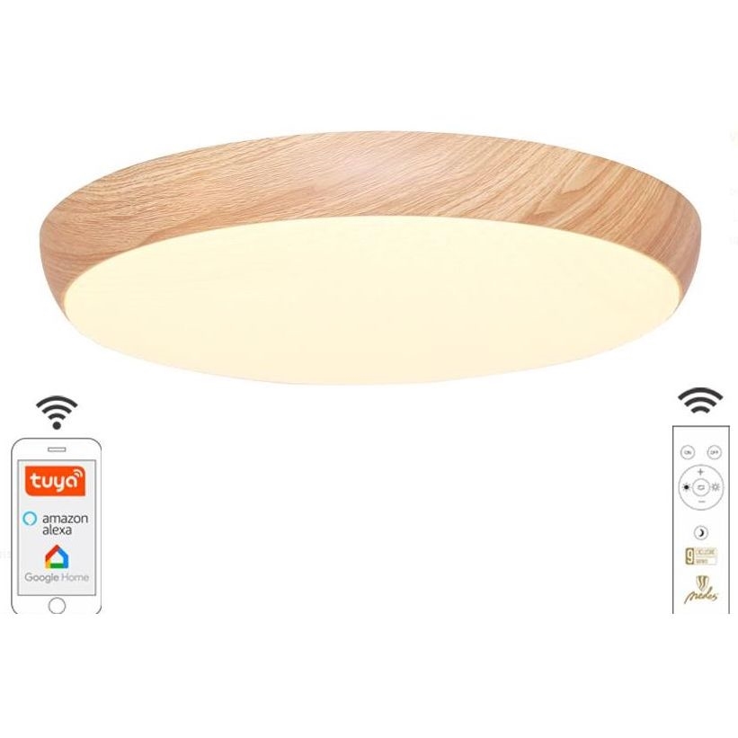 Plafón LED regulable LED/48W/230V 2700-6500K Wi-Fi Tuya + control remoto