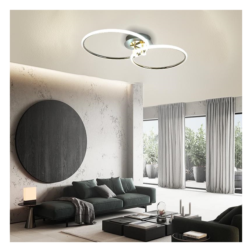 Plafón LED regulable LED/48W/230V 3000-6500K + control remoto