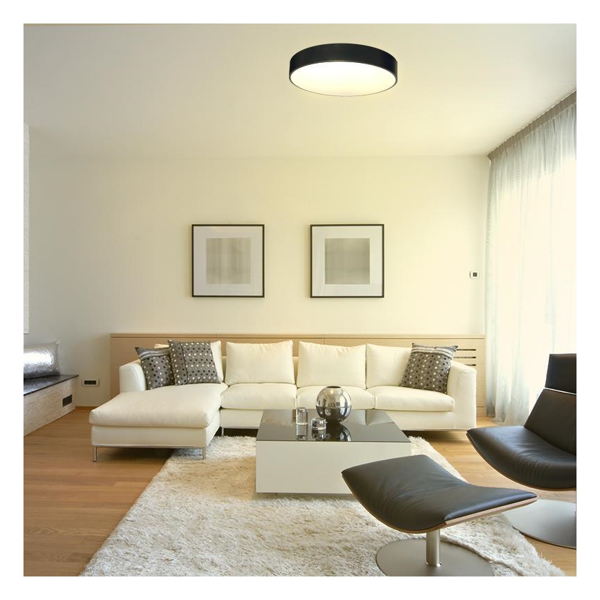 Plafón LED regulable LED/50W/230V 3000-6500K negro + control remoto