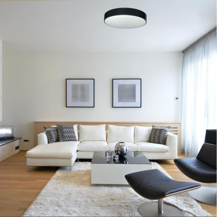 Plafón LED regulable LED/50W/230V 3000-6500K negro + control remoto