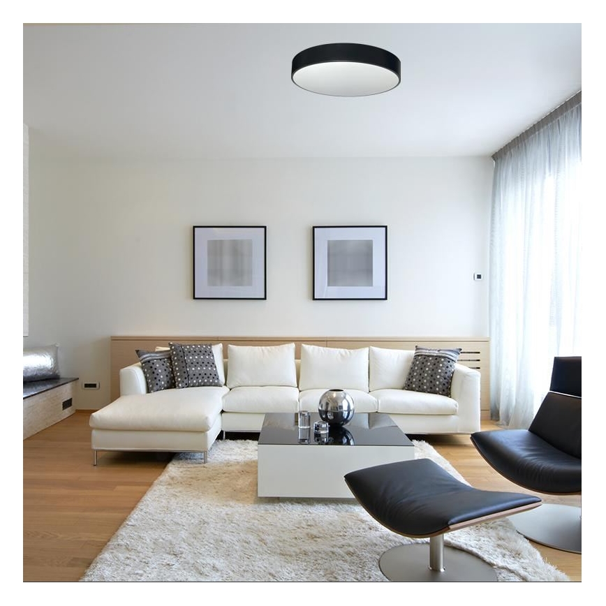 Plafón LED regulable LED/50W/230V 3000-6500K negro + control remoto