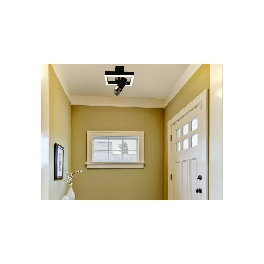 Plafón LED regulable LED/50W/230V 3000-6500K negro + control remoto