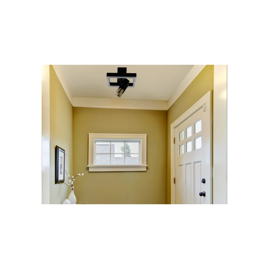 Plafón LED regulable LED/50W/230V 3000-6500K negro + control remoto