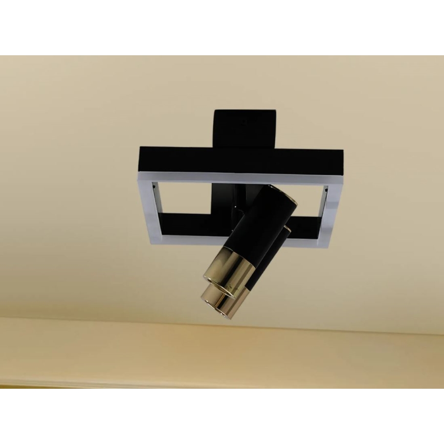 Plafón LED regulable LED/50W/230V 3000-6500K negro + control remoto