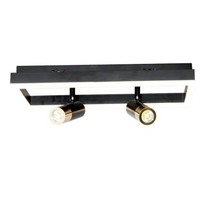 Plafón LED regulable LED/50W/230V 3000-6500K negro + control remoto