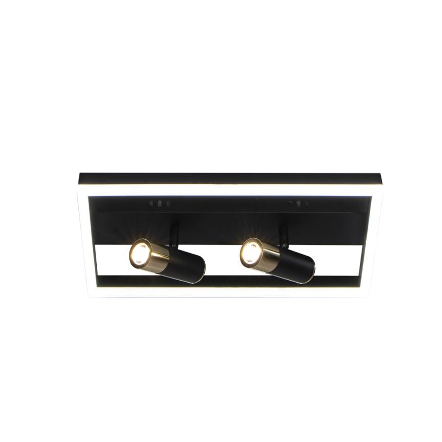 Plafón LED regulable LED/50W/230V 3000-6500K negro + control remoto