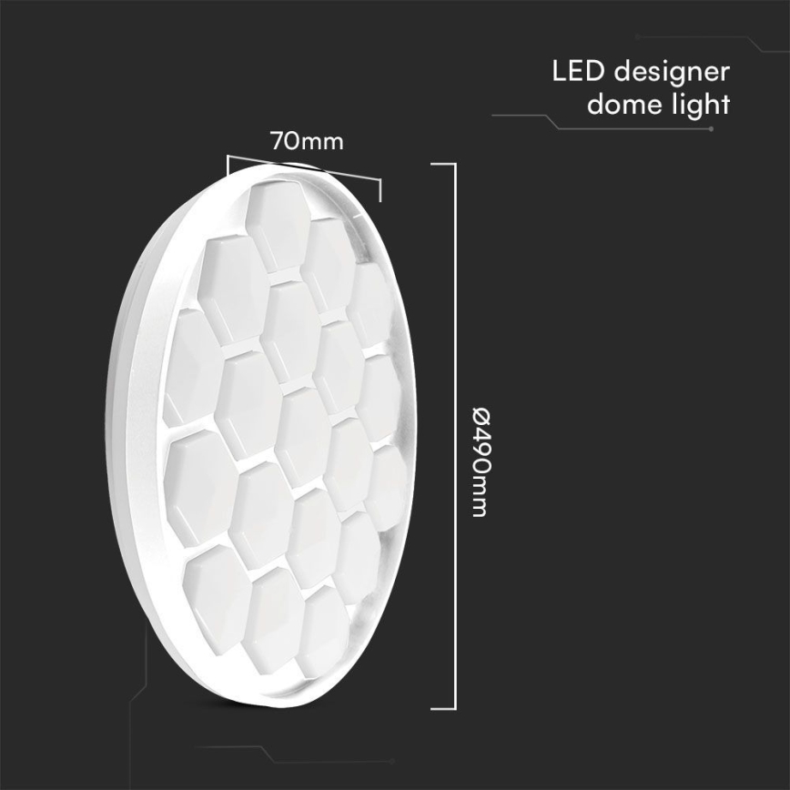 Plafón LED regulable LED/60W/230V 3000/4000/6500K + control remoto