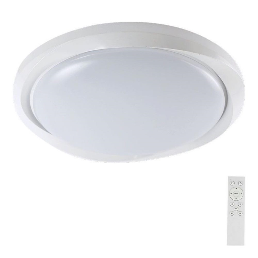 Plafón LED regulable LED/60W/230V 3000-6500K 49,2 cm blanco + control remoto