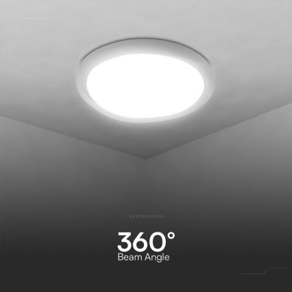 Plafón LED regulable LED/60W/230V 3000-6500K 49,2 cm blanco + control remoto