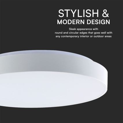Plafón LED regulable LED/60W/230V 3000-6500K 49,5 cm blanco + control remoto