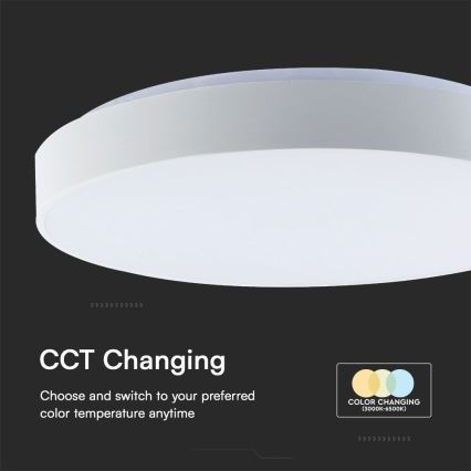 Plafón LED regulable LED/60W/230V 3000-6500K 49,5 cm blanco + control remoto
