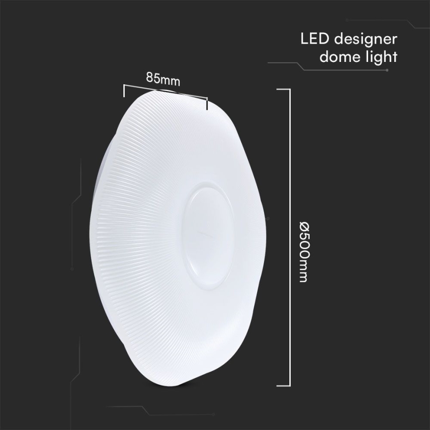 Plafón LED regulable LED/60W/230V 3000-6500K 50 cm blanco + control remoto