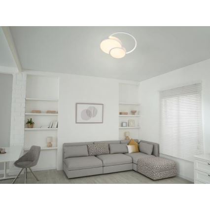Plafón LED regulable LED/60W/230V 3000-6500K blanco + control remoto