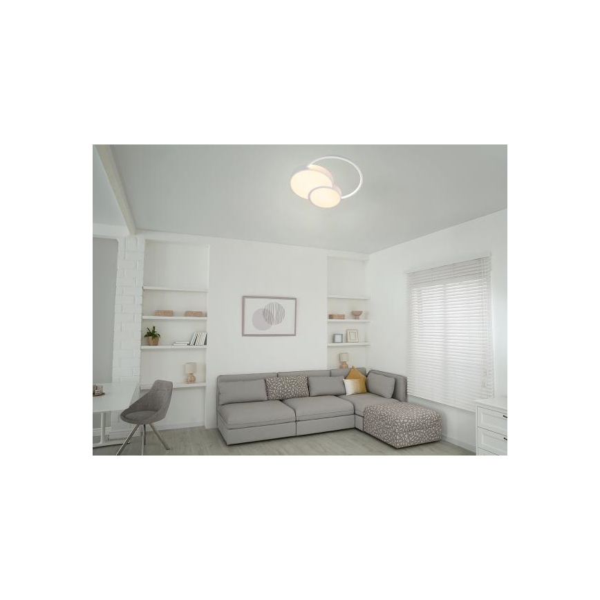 Plafón LED regulable LED/60W/230V 3000-6500K blanco + control remoto