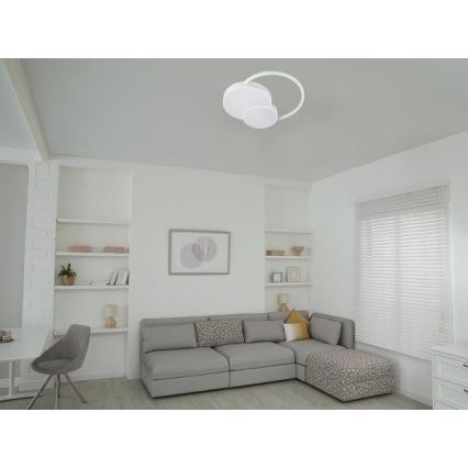Plafón LED regulable LED/60W/230V 3000-6500K blanco + control remoto