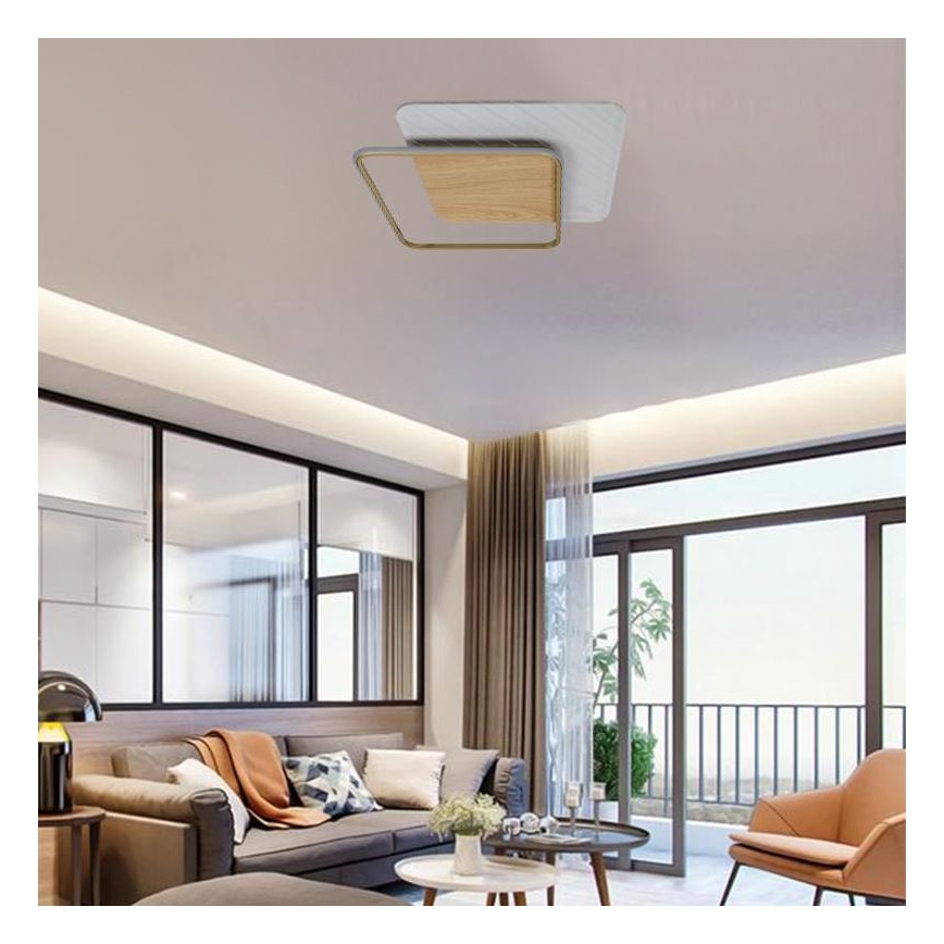 Plafón LED regulable LED/60W/230V 3000-6500K + control remoto