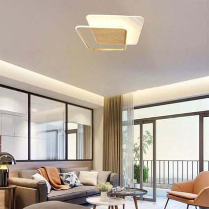 Plafón LED regulable LED/60W/230V 3000-6500K + control remoto