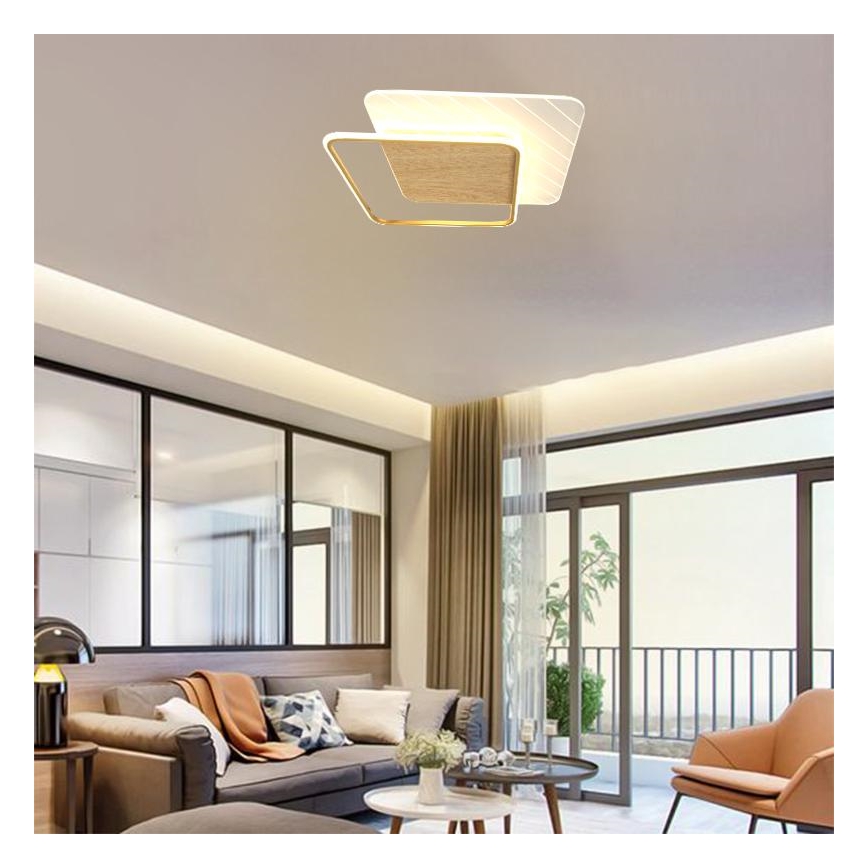Plafón LED regulable LED/60W/230V 3000-6500K + control remoto