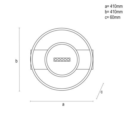 Plafón LED regulable LED/60W/230V 3000-6500K + control remoto