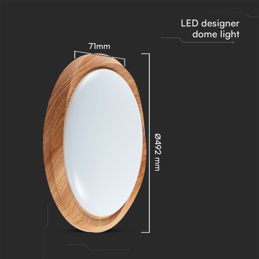Plafón LED regulable LED/60W/230V 3000-6500K + control remoto