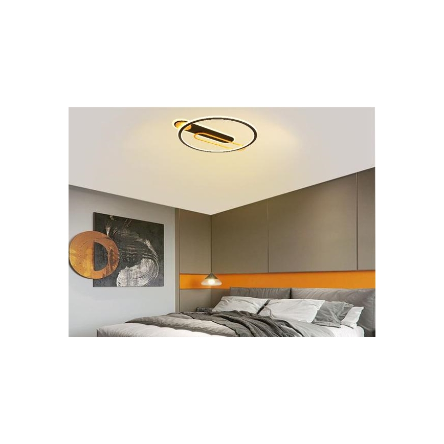 Plafón LED regulable LED/60W/230V 3000-6500K negro + control remoto