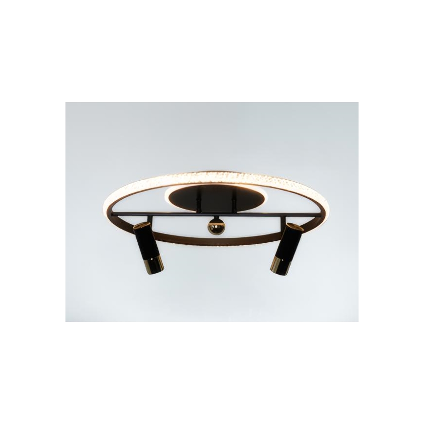 Plafón LED regulable LED/60W/230V 3000-6500K negro + control remoto