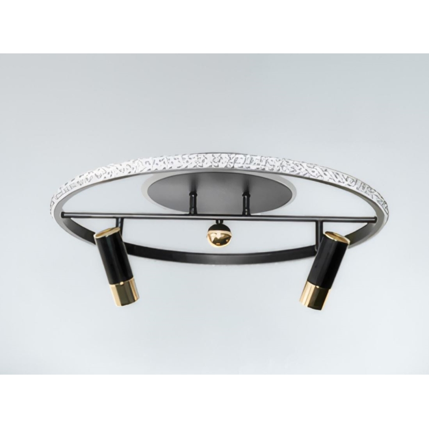 Plafón LED regulable LED/60W/230V 3000-6500K negro + control remoto