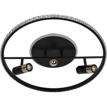 Plafón LED regulable LED/60W/230V 3000-6500K negro + control remoto