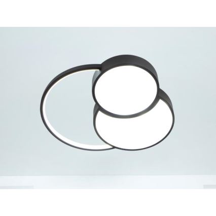 Plafón LED regulable LED/60W/230V 3000-6500K negro + control remoto