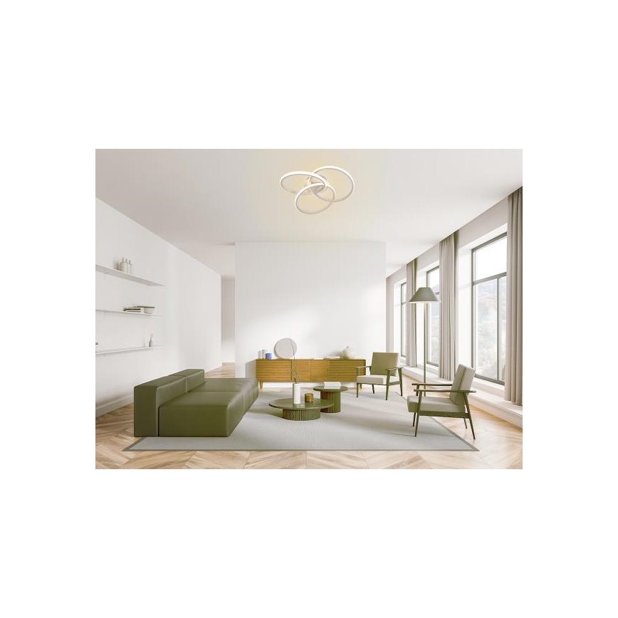 Plafón LED regulable LED/70W/230V 3000-6500K blanco + control remoto