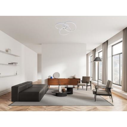 Plafón LED regulable LED/70W/230V 3000-6500K blanco + control remoto