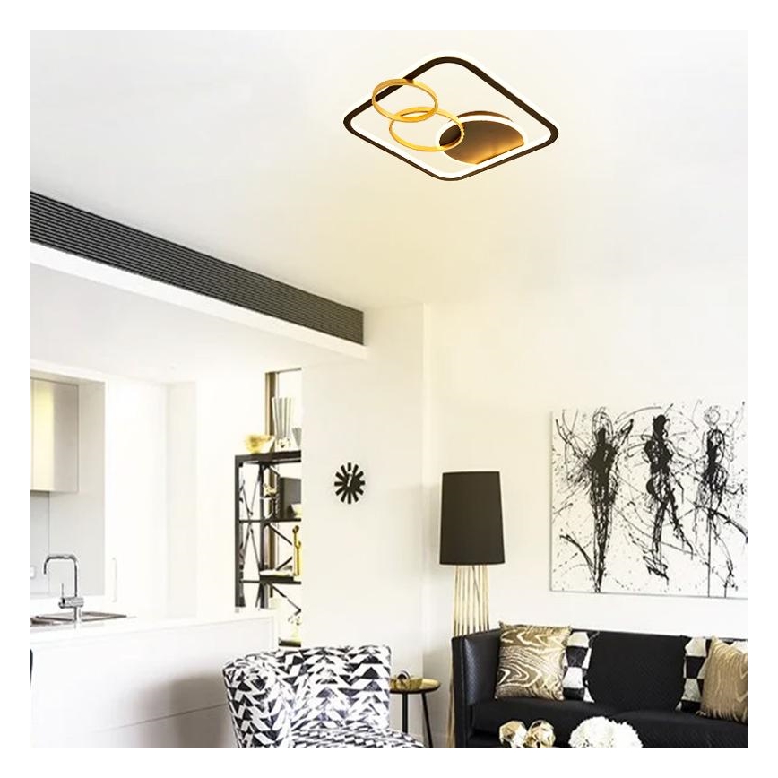 Plafón LED regulable LED/70W/230V 3000-6500K + control remoto