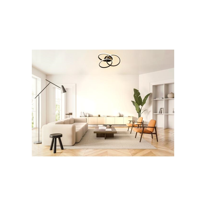 Plafón LED regulable LED/70W/230V 3000-6500K negro + control remoto