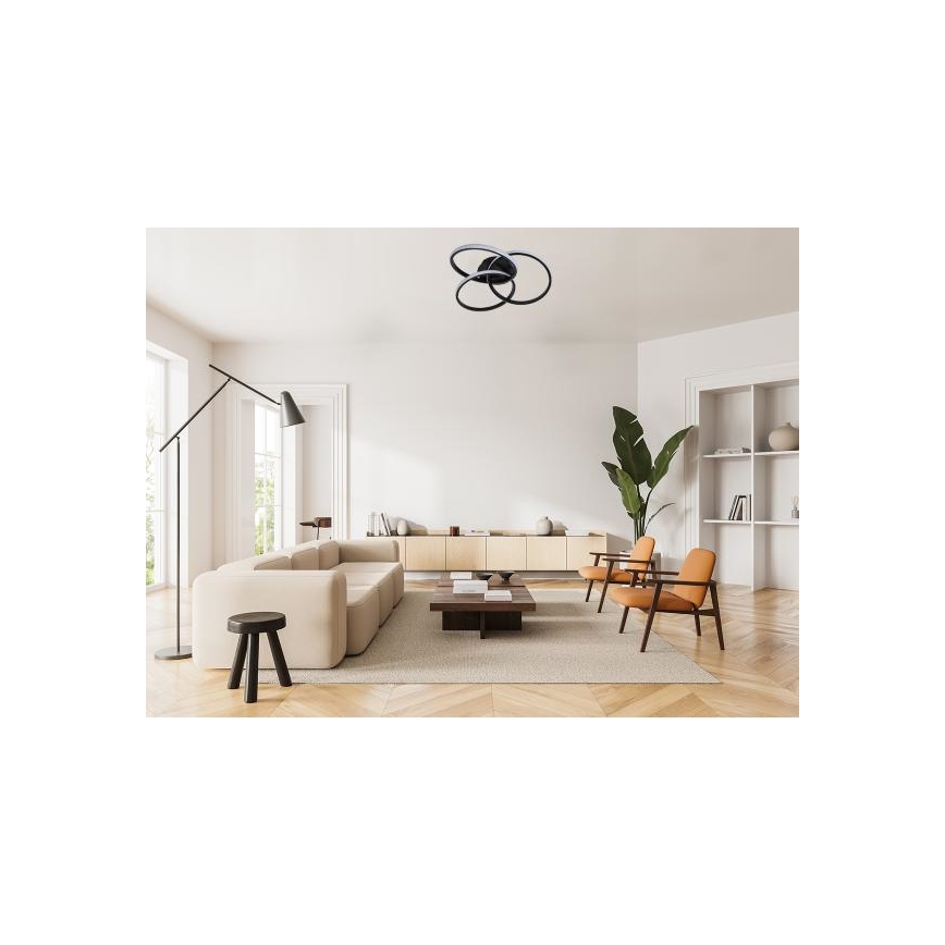 Plafón LED regulable LED/70W/230V 3000-6500K negro + control remoto