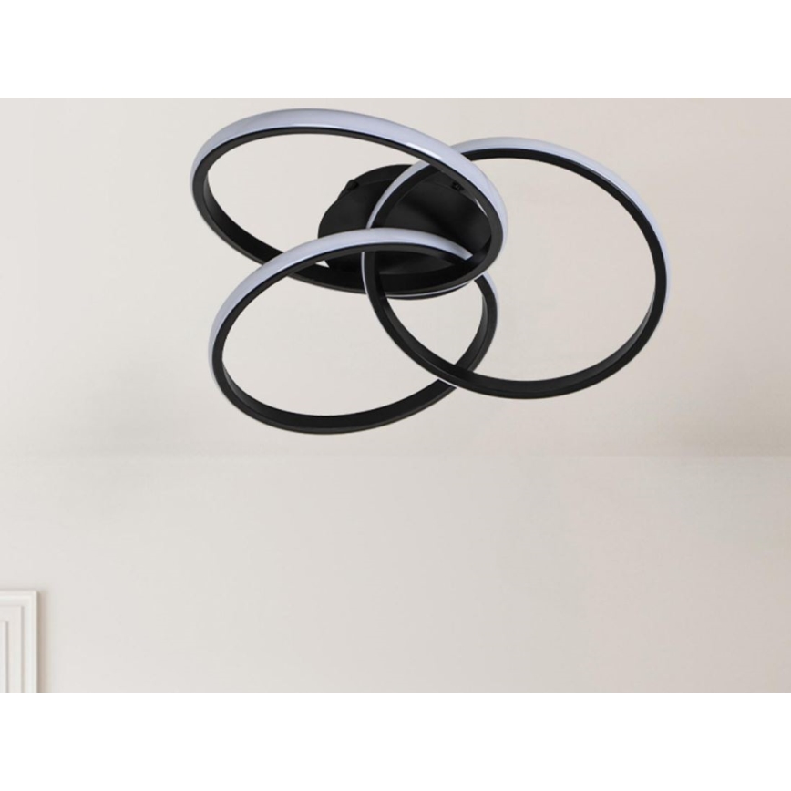 Plafón LED regulable LED/70W/230V 3000-6500K negro + control remoto