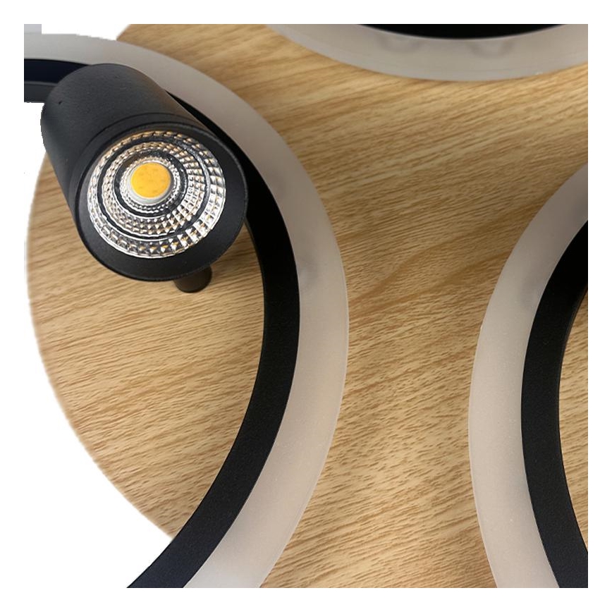 Plafón LED regulable LED/70W/230V 3000-6500K negro/marrón + control remoto