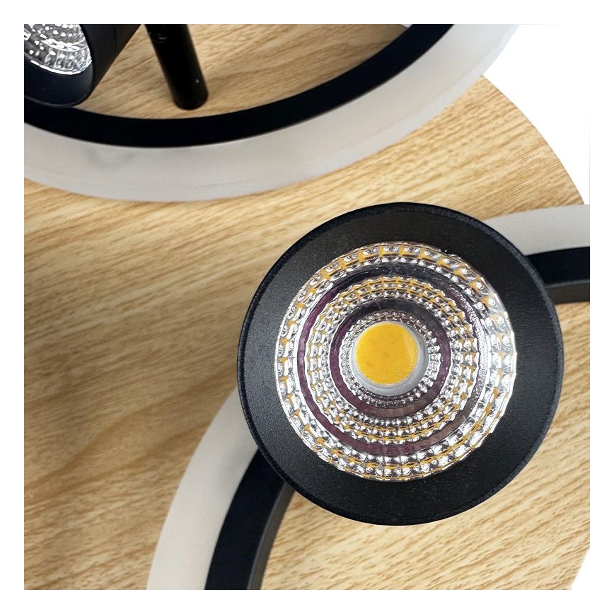 Plafón LED regulable LED/70W/230V 3000-6500K negro/marrón + control remoto