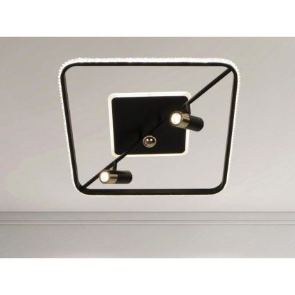 Plafón LED regulable LED/70W/230V 3000-6500K negro + control remoto