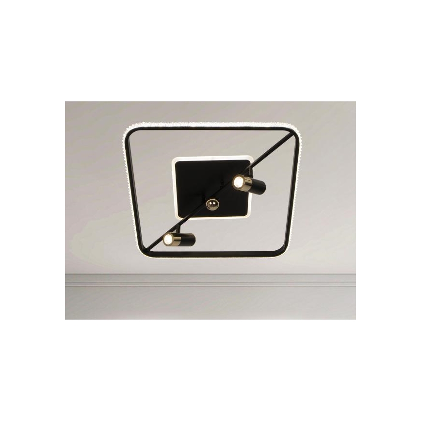 Plafón LED regulable LED/70W/230V 3000-6500K negro + control remoto