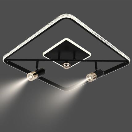 Plafón LED regulable LED/70W/230V 3000-6500K negro + control remoto
