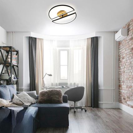 Plafón LED regulable LED/75W/230V 3000-6500K haya + control remoto