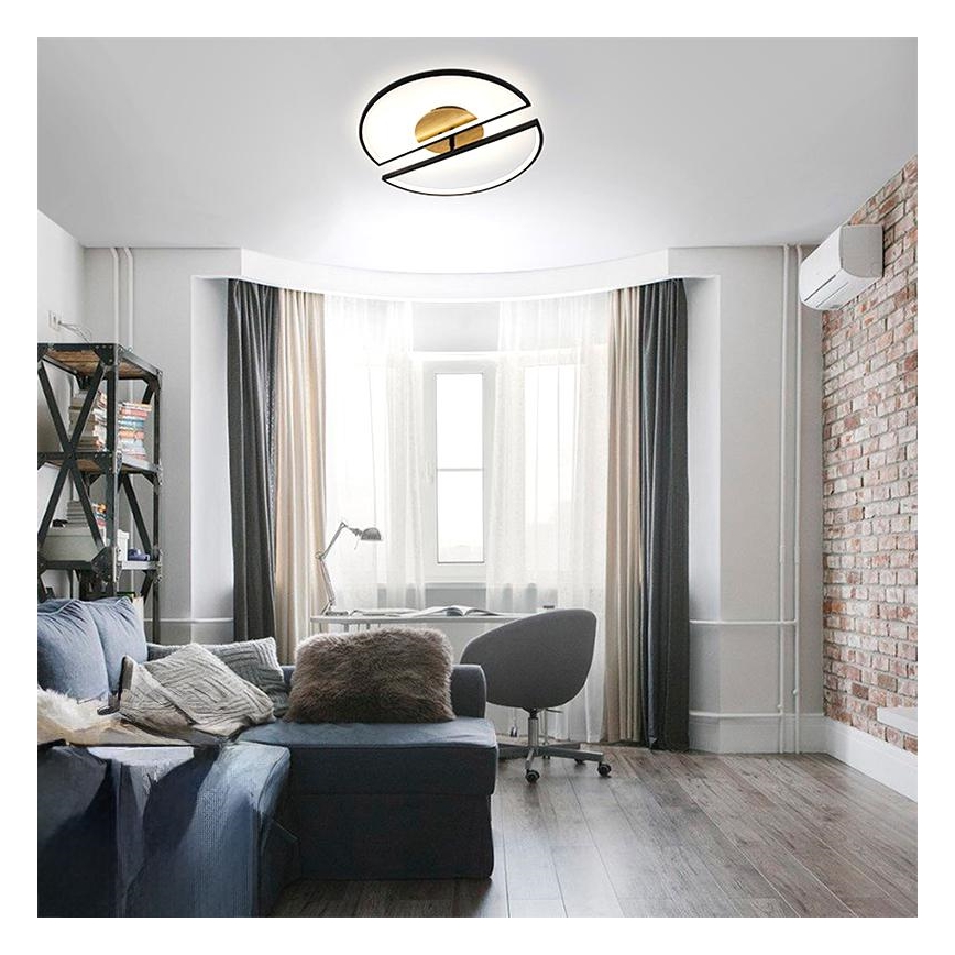 Plafón LED regulable LED/75W/230V 3000-6500K haya + control remoto