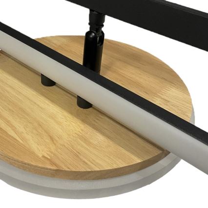 Plafón LED regulable LED/75W/230V 3000-6500K haya + control remoto