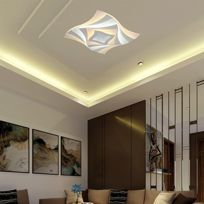 Plafón LED regulable LED/75W/230V 3000-6500K + control remoto